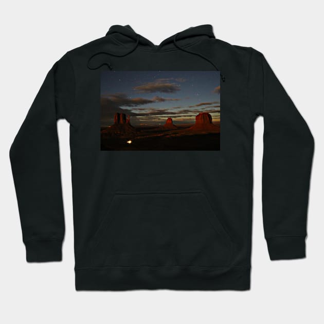 Monument Valley and Clouds.stars Hoodie by StonePics